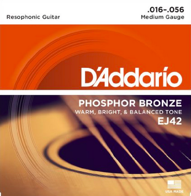 D'Addario Phosphor Bronze Resophonic Guitar Strings